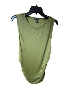 Halogen Olive Green Sleeveless Scoop Neck Tank